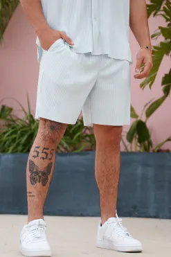 Shorts<Youngla 148 Pleated Festival Shorts Black|Chocolate|Cream|Light Blue