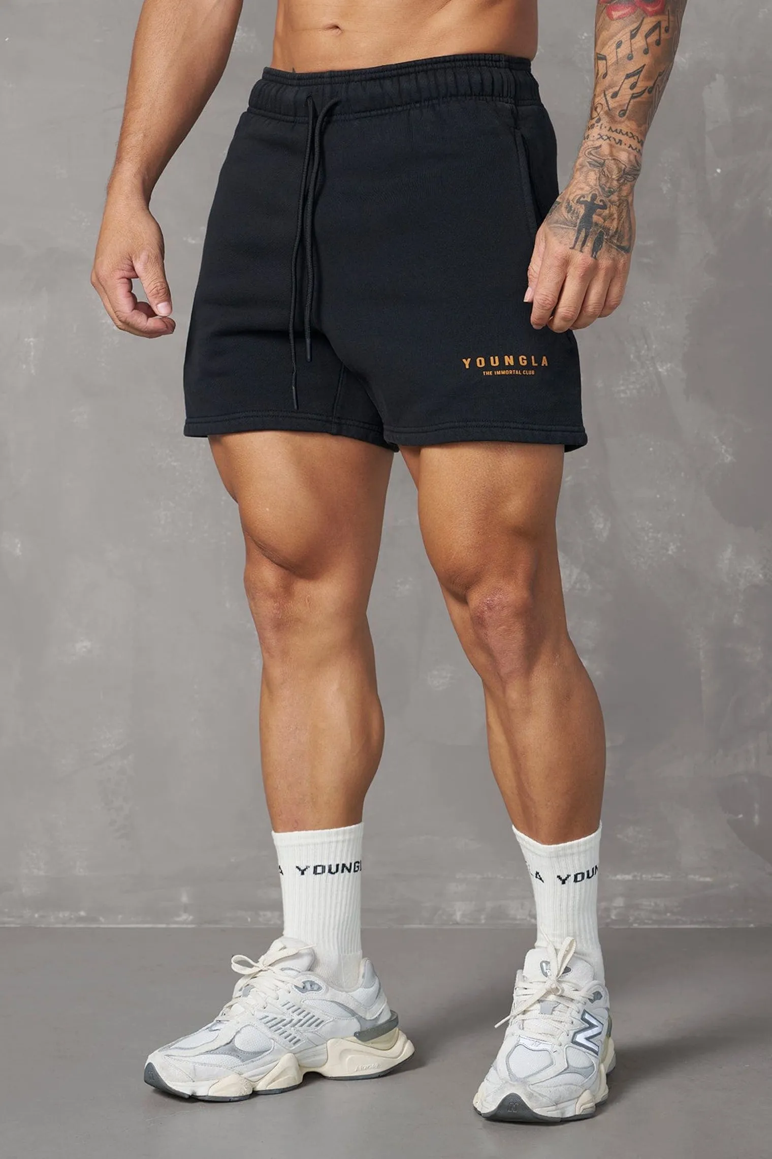 Shorts<Youngla 153-Immortal Club Shorts Black Wash|Brown Wash|Sand Wash|Slate Wash
