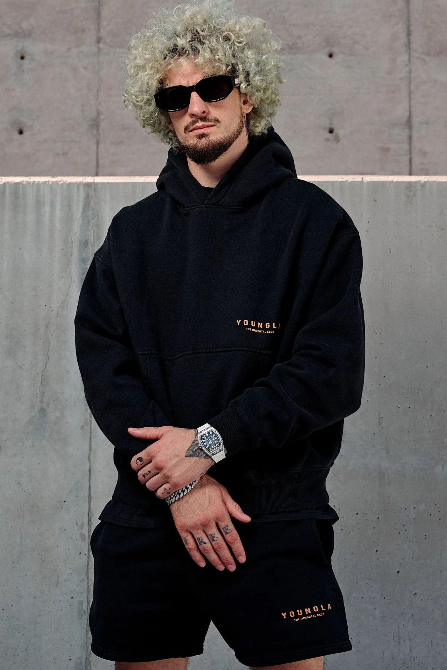 Shorts<Youngla 153-Immortal Club Shorts Black Wash|Brown Wash|Sand Wash|Slate Wash