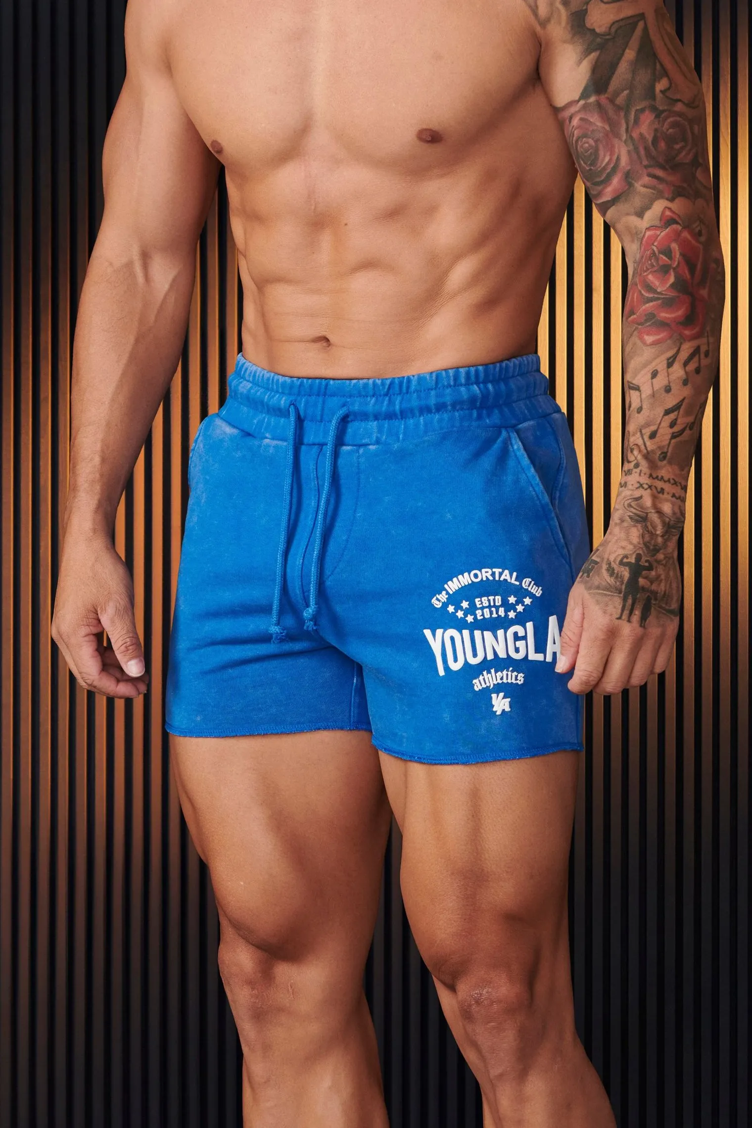 Shorts<Youngla 152-Immortal Shorts Black Wash|Beige Wash|Grey Wash|Red Wash