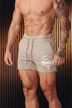 Shorts<Youngla 152-Immortal Shorts Black Wash|Beige Wash|Grey Wash|Red Wash