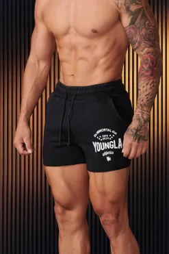 Shorts<Youngla 152-Immortal Shorts Black Wash|Beige Wash|Grey Wash|Red Wash
