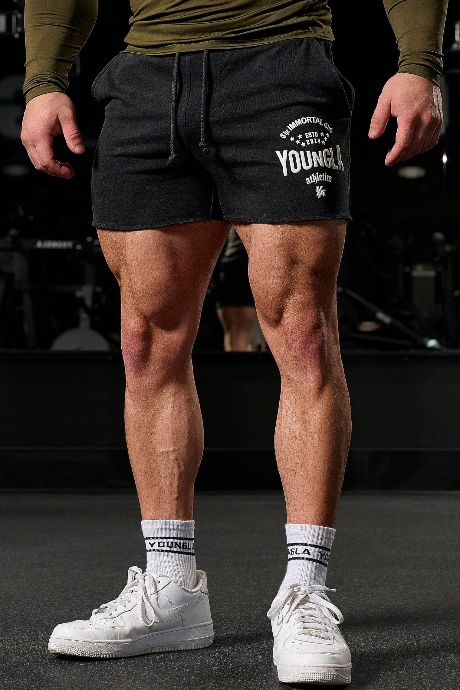Shorts<Youngla 152-Immortal Shorts Black Wash|Beige Wash|Grey Wash|Red Wash