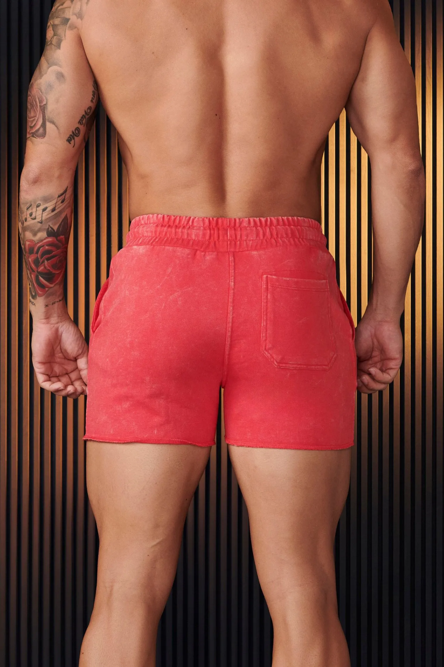Shorts<Youngla 152-Immortal Shorts Black Wash|Beige Wash|Grey Wash|Red Wash