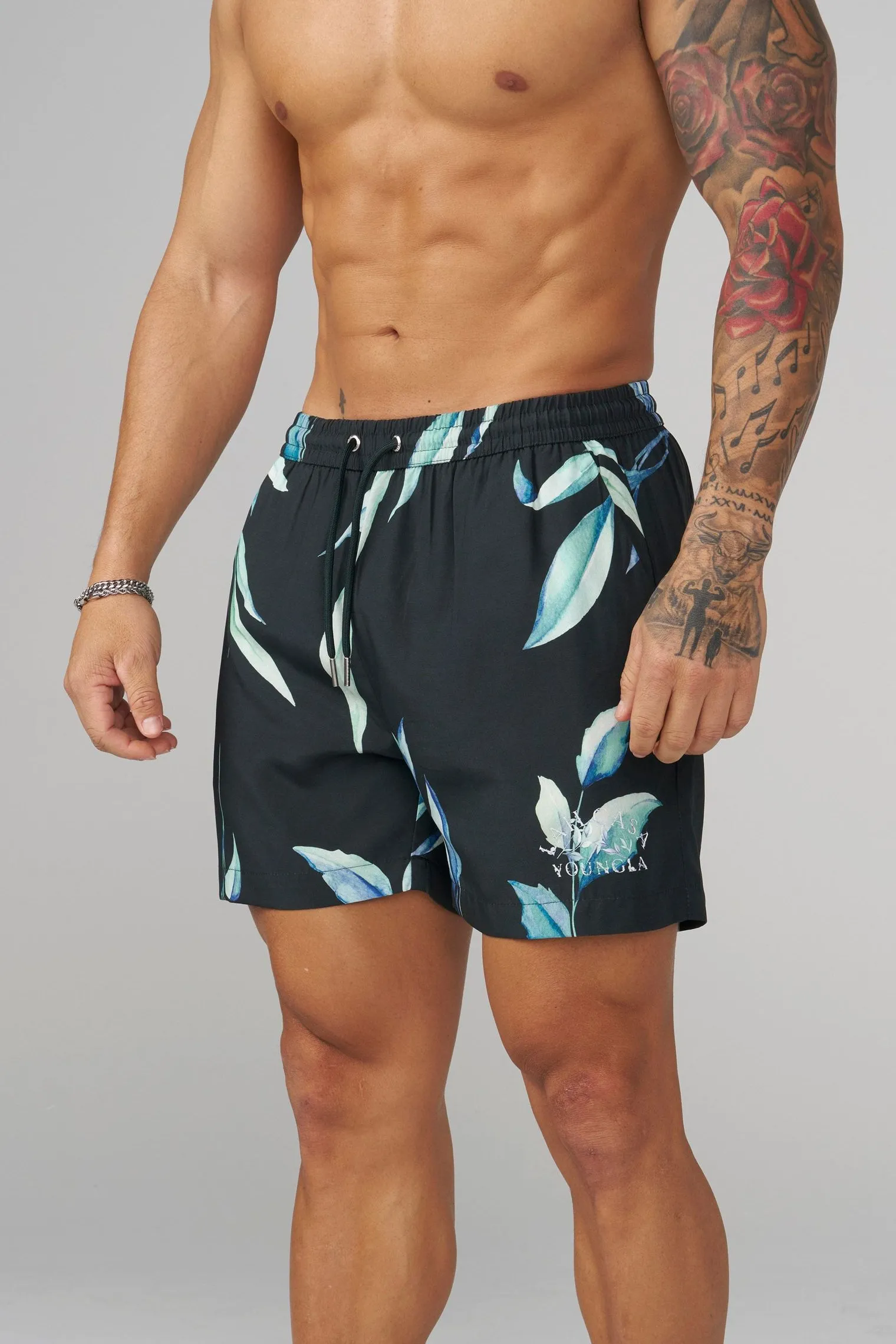 Shorts<Youngla 1038-Lah Casa Shorts Black|Jungle Green|Navy|White