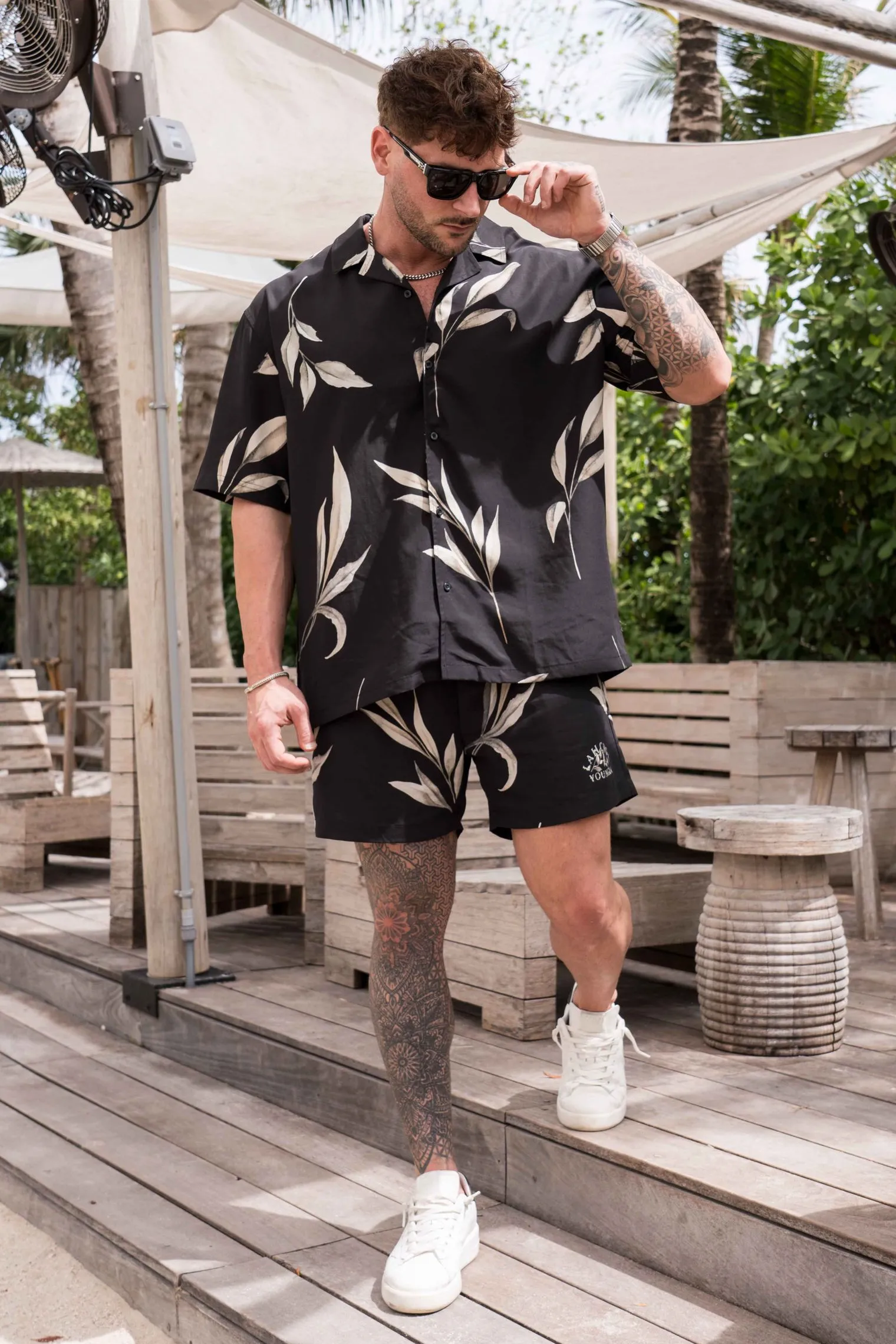Shorts<Youngla 1038-Lah Casa Shorts Black|Jungle Green|Navy|White