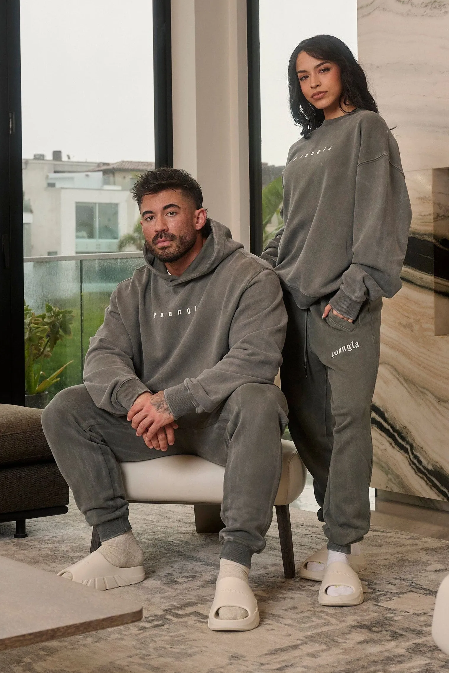 Joggers<Youngla 2022-Love Sets-Joggers Black Wash|Beige Wash|Grey Wash|Lavender Wash