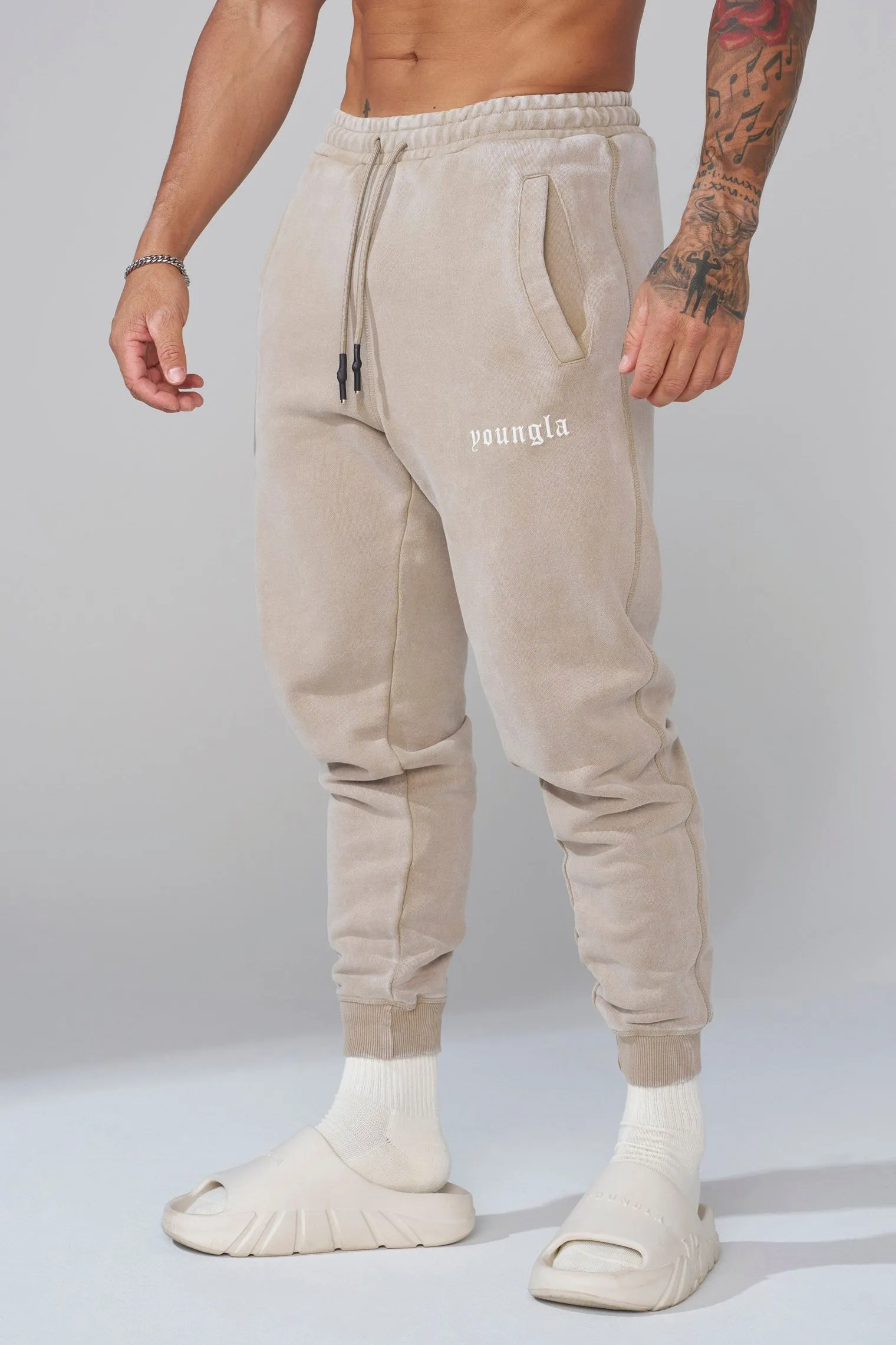 Joggers<Youngla 2022-Love Sets-Joggers Black Wash|Beige Wash|Grey Wash|Lavender Wash