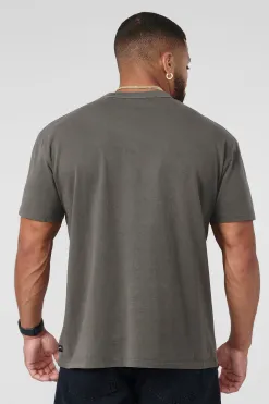 Shirts<Youngla 472-Mellow Logo Tees Black Wash|Cream Wash|Coal Wash|Dusty Pink Wash