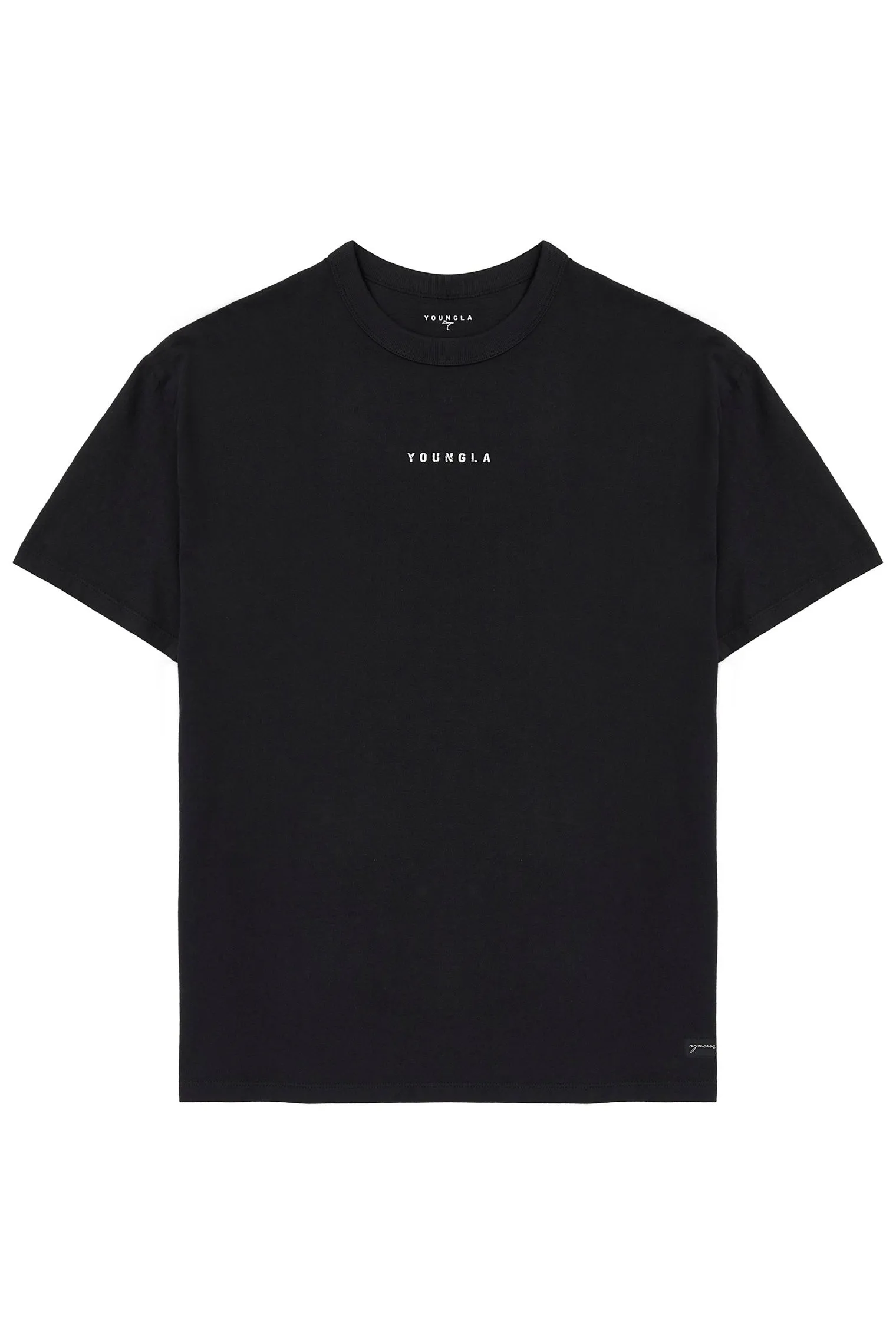 Shirts<Youngla 472-Mellow Logo Tees Black Wash|Cream Wash|Coal Wash|Dusty Pink Wash