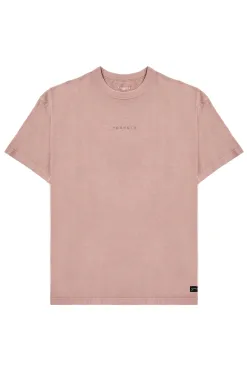Shirts<Youngla 472-Mellow Logo Tees Black Wash|Cream Wash|Coal Wash|Dusty Pink Wash