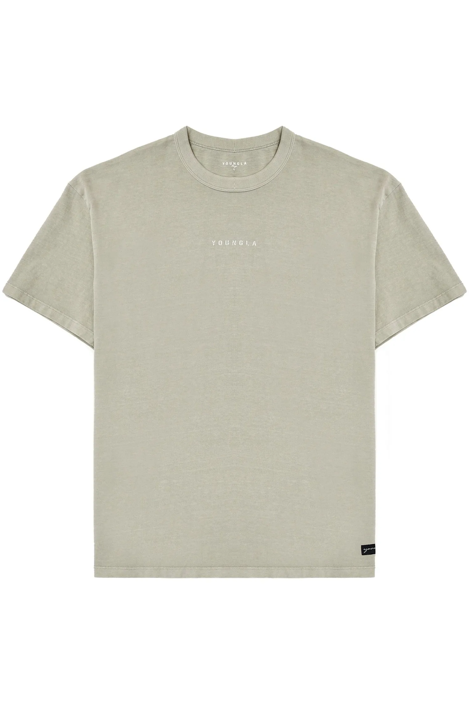 Shirts<Youngla 472-Mellow Logo Tees Black Wash|Cream Wash|Coal Wash|Dusty Pink Wash