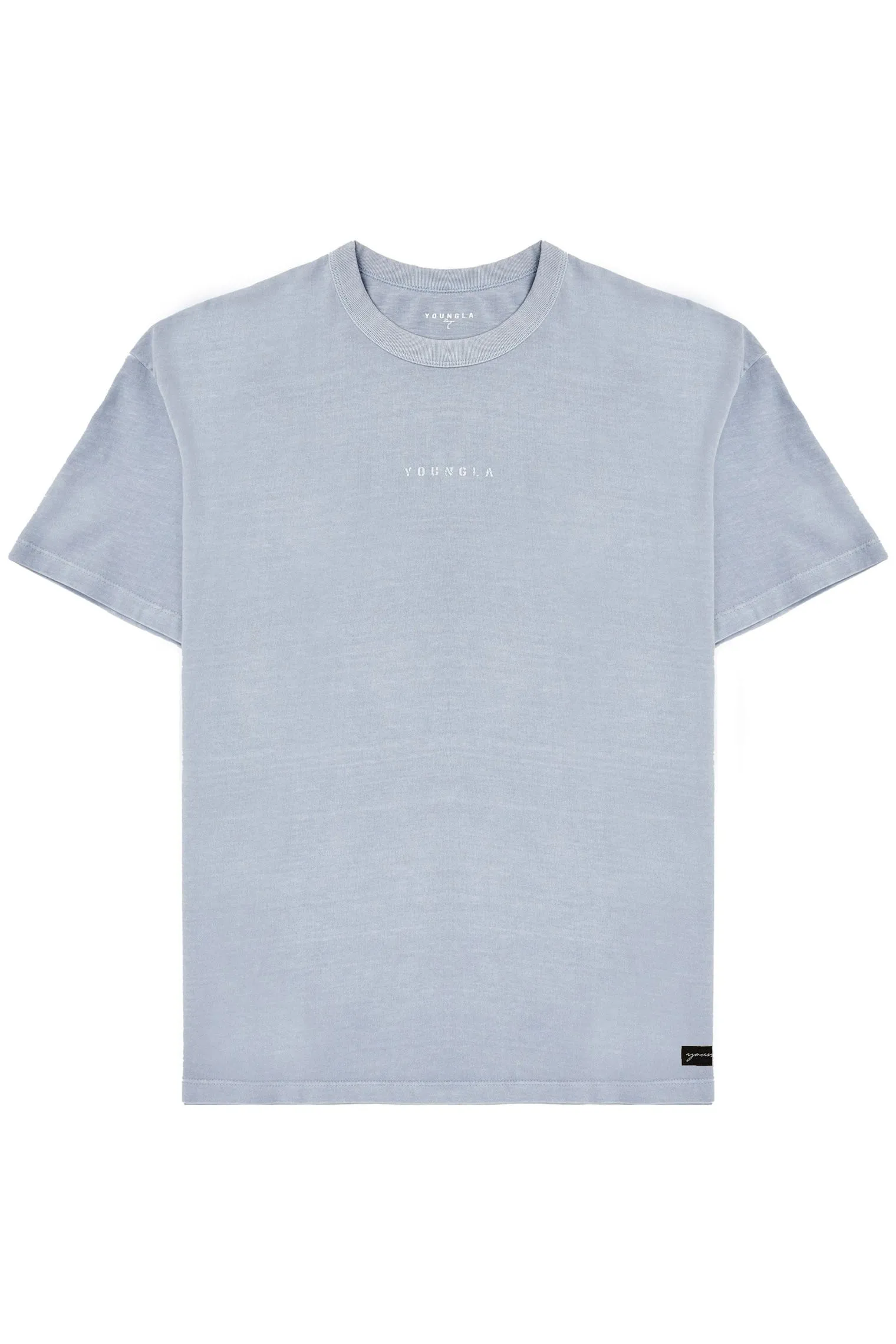 Shirts<Youngla 472-Mellow Logo Tees Black Wash|Cream Wash|Coal Wash|Dusty Pink Wash