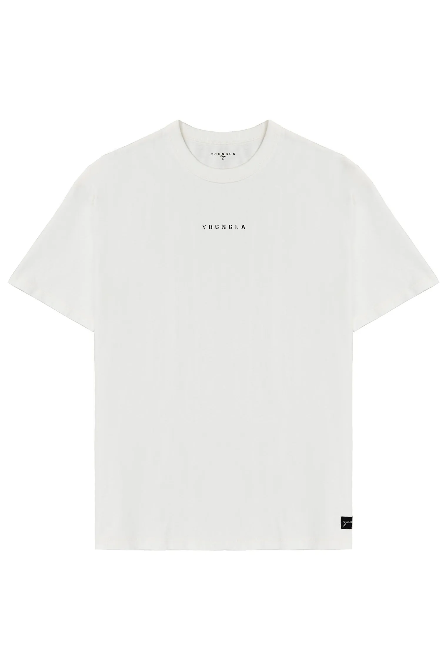 Shirts<Youngla 472-Mellow Logo Tees Black Wash|Cream Wash|Coal Wash|Dusty Pink Wash