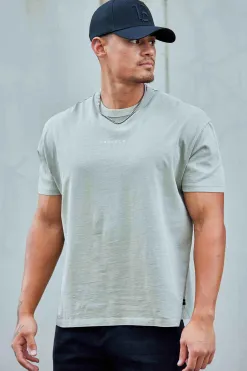 Shirts<Youngla 472-Mellow Logo Tees Black Wash|Cream Wash|Coal Wash|Dusty Pink Wash