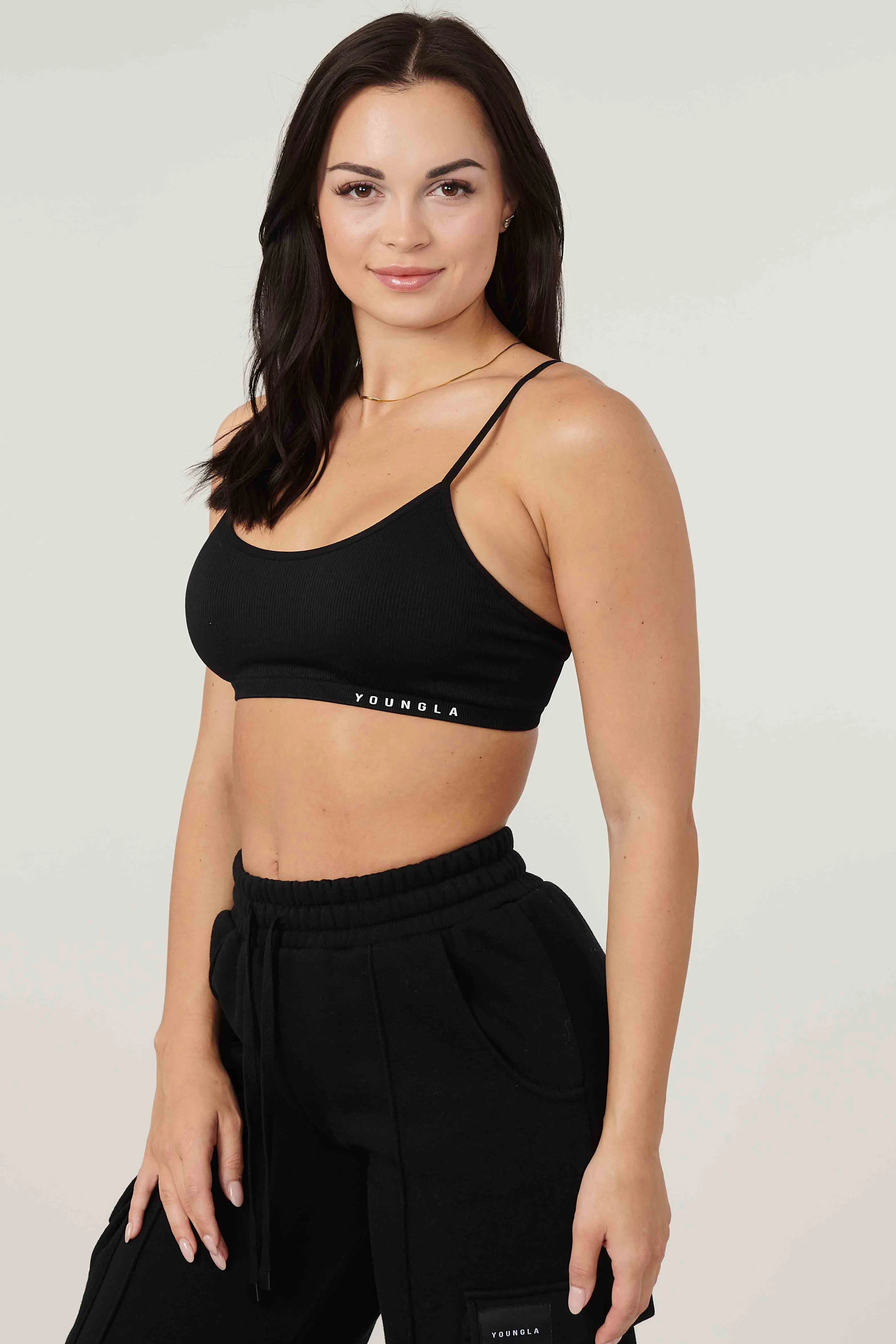 Bras<Youngla W316 Ribbed Sports Bra Coal|Light Taupe|Pink|Black