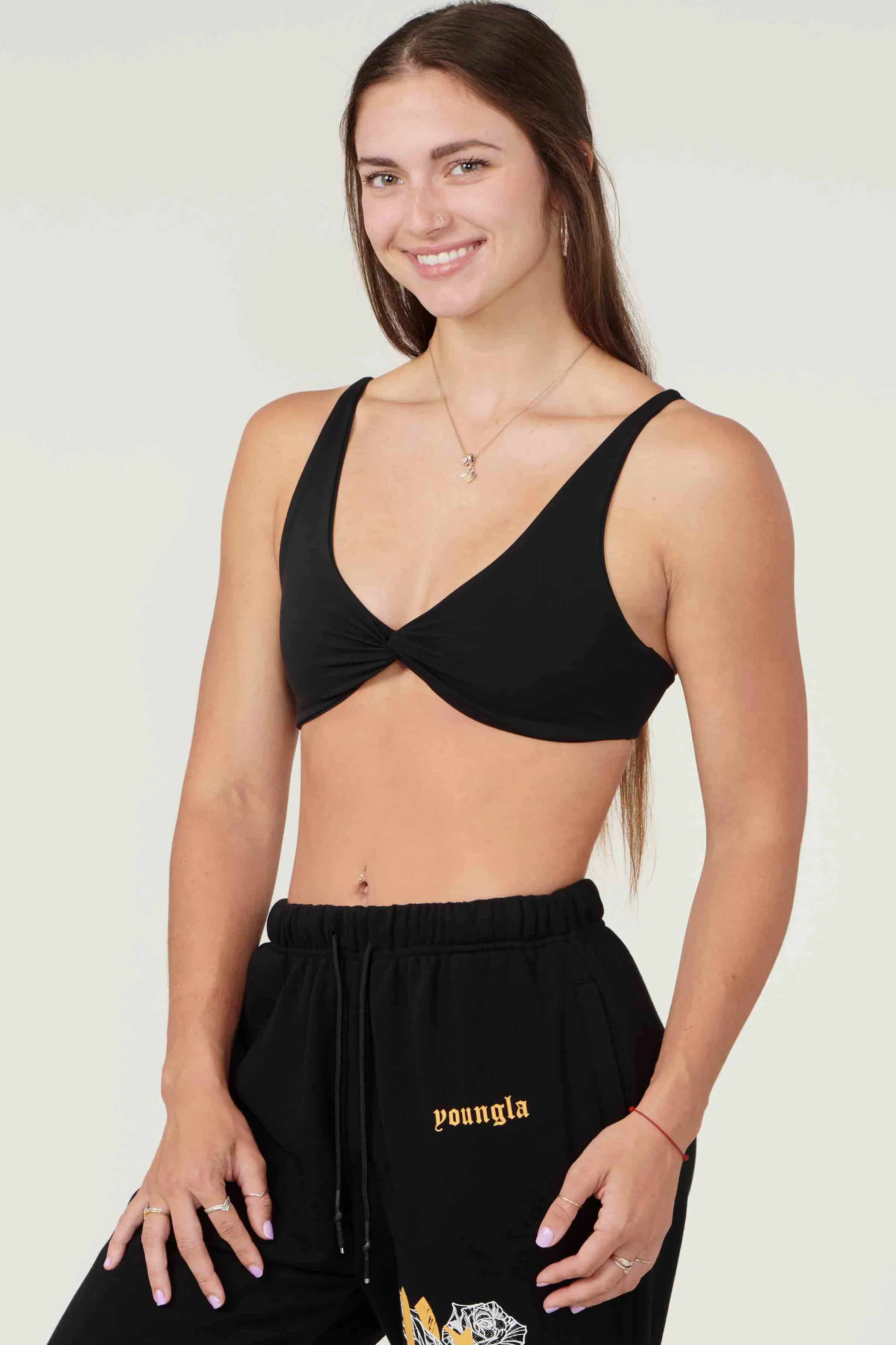 Bras<Youngla W326 Spiral Sports Bra Black|Brown|Desert Olive|Off-White