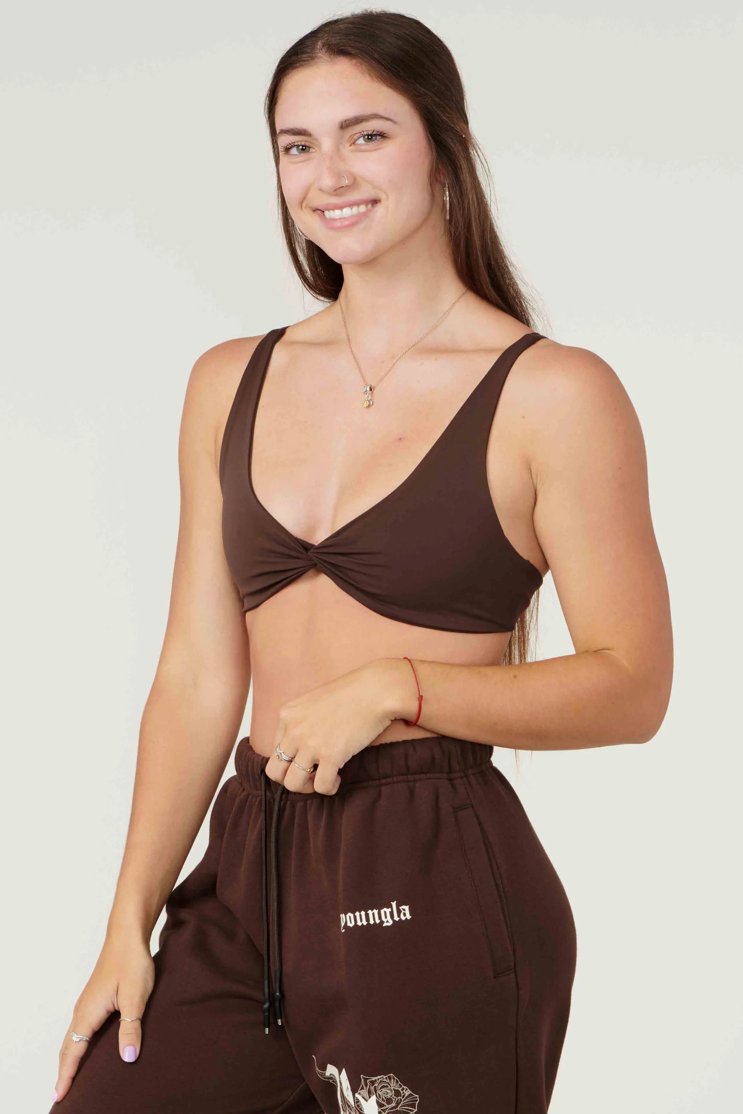Bras<Youngla W326 Spiral Sports Bra Black|Brown|Desert Olive|Off-White