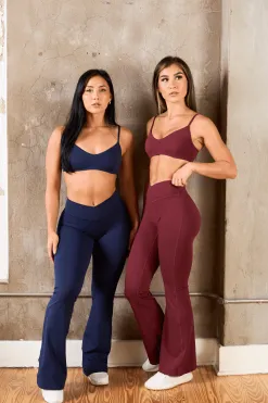 Leggings<Youngla W215 Vital Flare Pants Black|Burgundy|Midnight Blue|Milk Chocolate