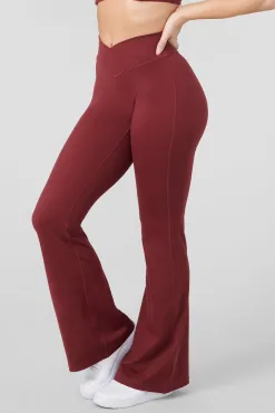 Leggings<Youngla W215 Vital Flare Pants Black|Burgundy|Midnight Blue|Milk Chocolate